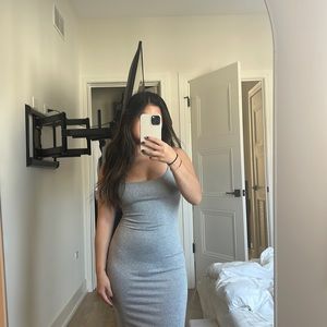 Never worn grey long dress